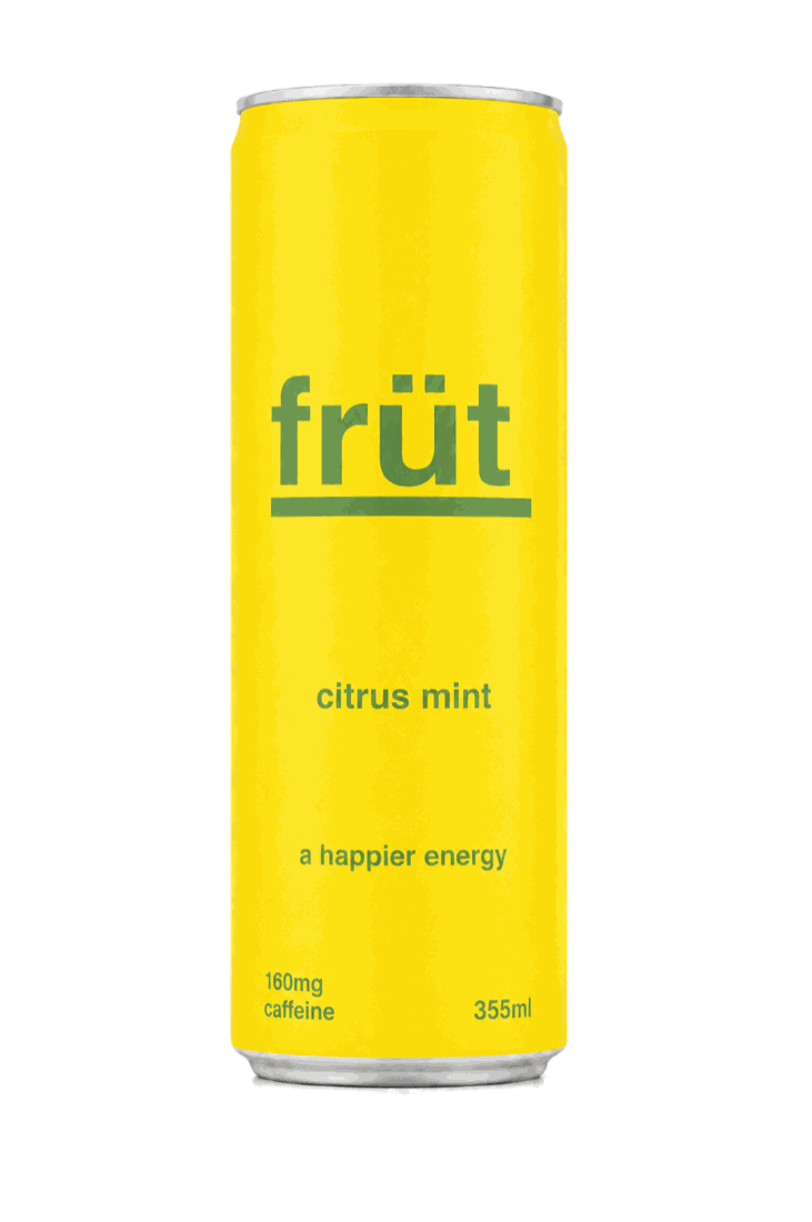 früt energy citrus mint sparkling fruit energy drink can